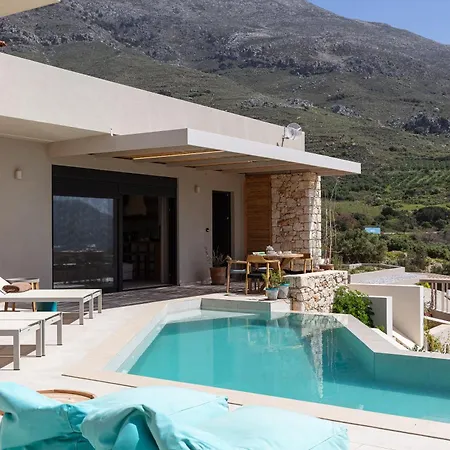 New Seaview Serenity With Heated Pool And Bbq In South Crete Вилла Ретимно