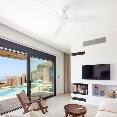 New Seaview Serenity With Heated Pool And Bbq In South Crete Vilă