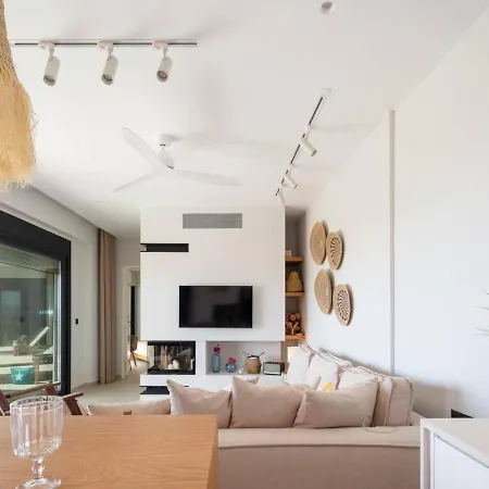 New Seaview Serenity With Heated Pool And Bbq In South Crete